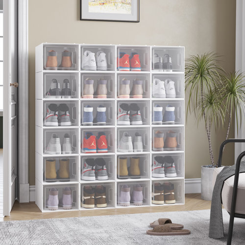 Grey shoe storage discount box